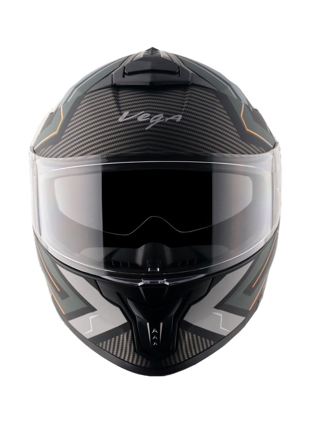 Vega Zap Explore D/V ISI and DOT Certified Full Face Helmet-Dull Black Grey-XL - view 1