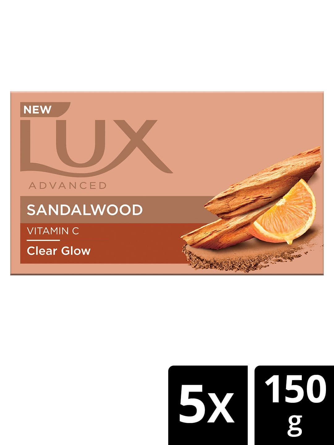 LUX Set of 5 Sandalwood with Vitamin C Bath Soaps - 150g Each - view 1