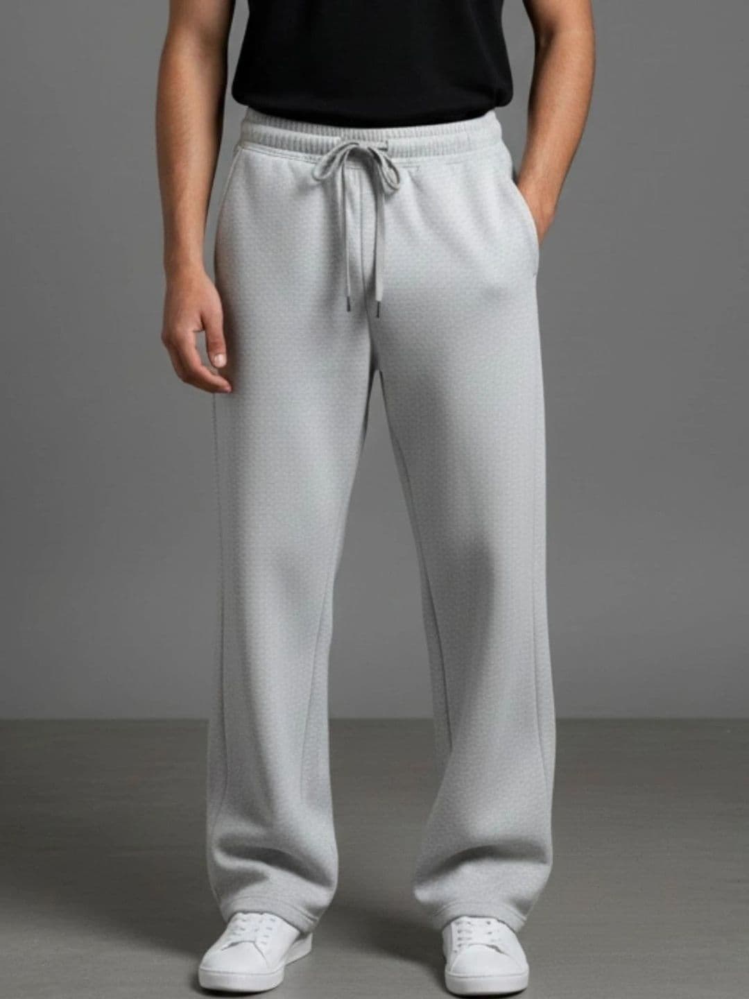 Else and What Men Baggy Self Design Training Track Pants - view 1