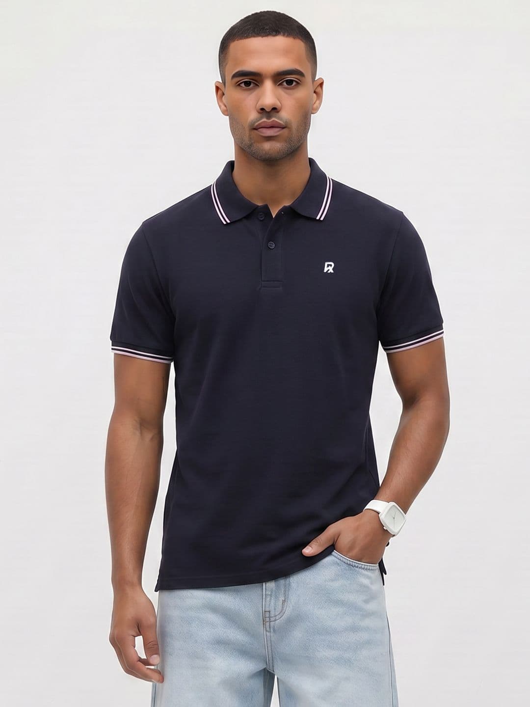 The Roadster Life Co. Polo Collar Pure Cotton T-shirt - view 1