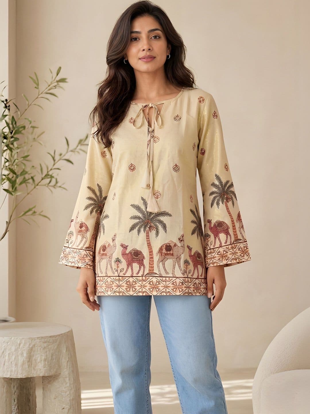 Glomee Printed Ethnic Tunic - view 1