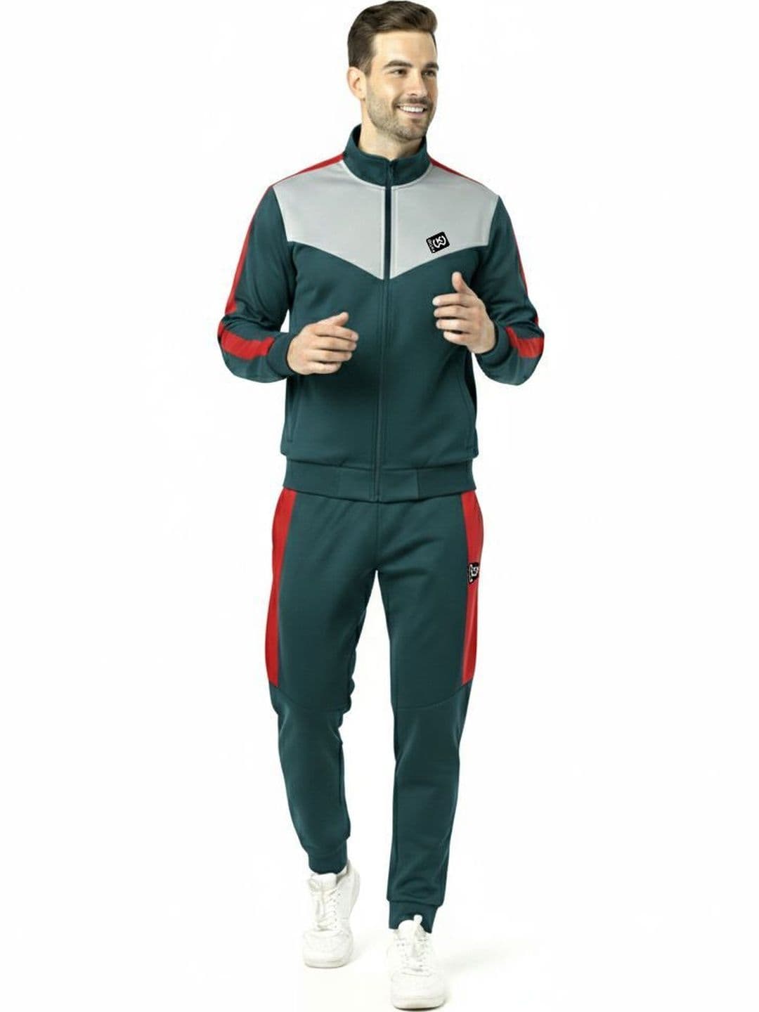 KWINGS Men Cotton Blend Mock Collar Tracksuits - view 1