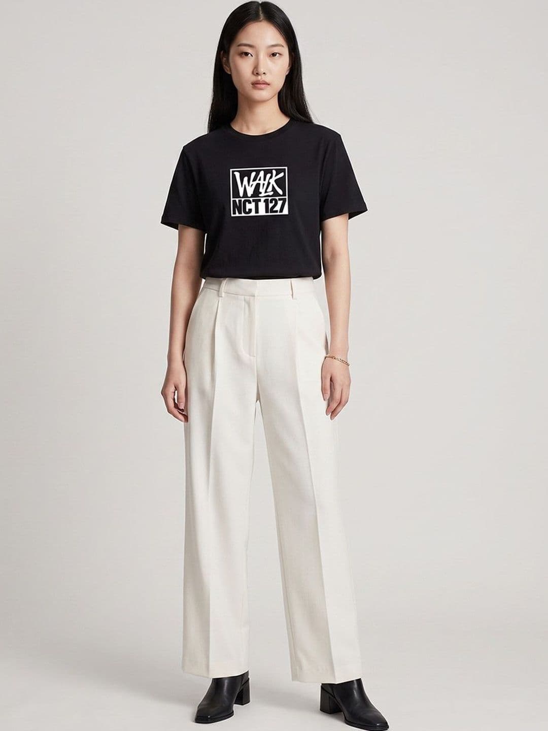The Korhean Store Unisex K-Pop NCT Walk Streetwear Regular Fit Graphic Printed Cotton Tshirt - view 1