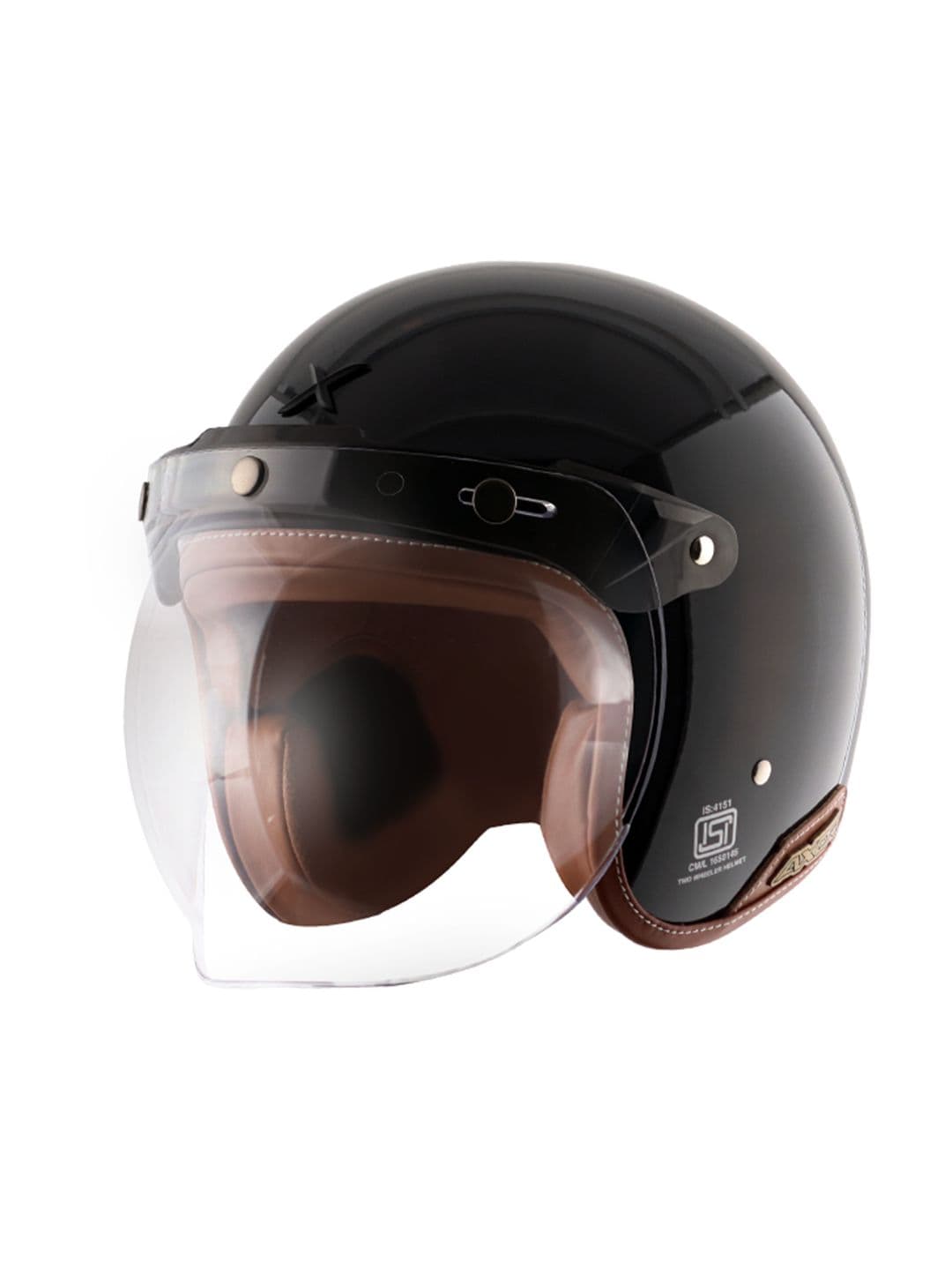 Axor Retro Jet Leather Black Helmet - L - view 1