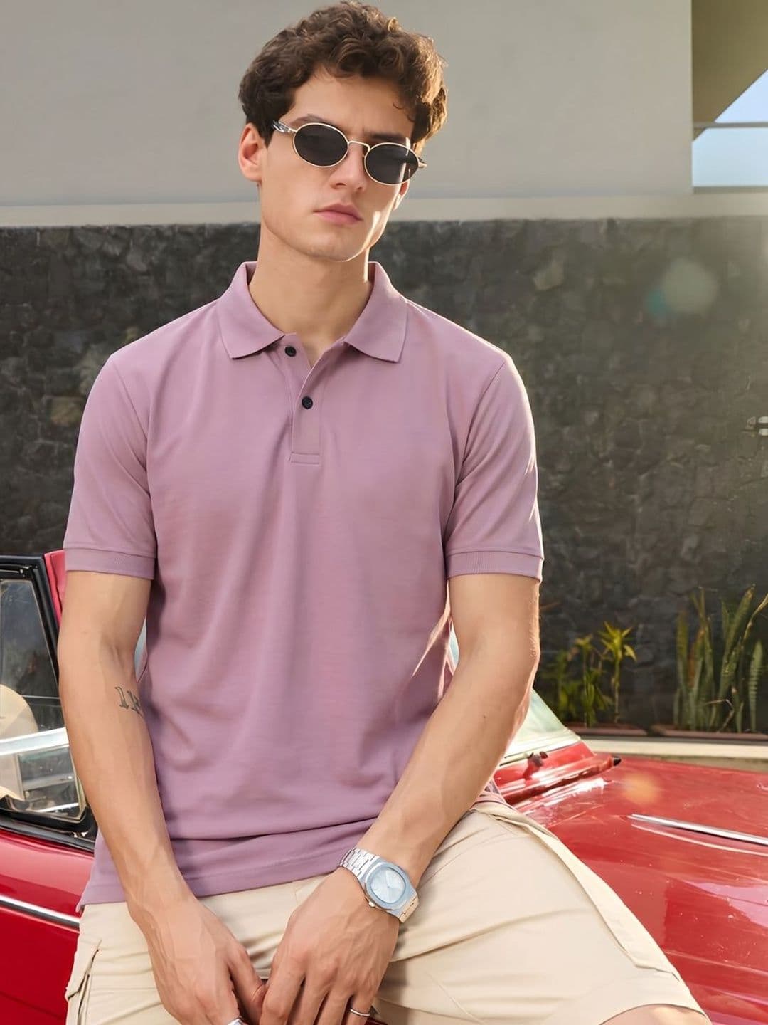 TOXA Men's Solid Half-Sleeve Light Weight Polo T-Shirt - view 1