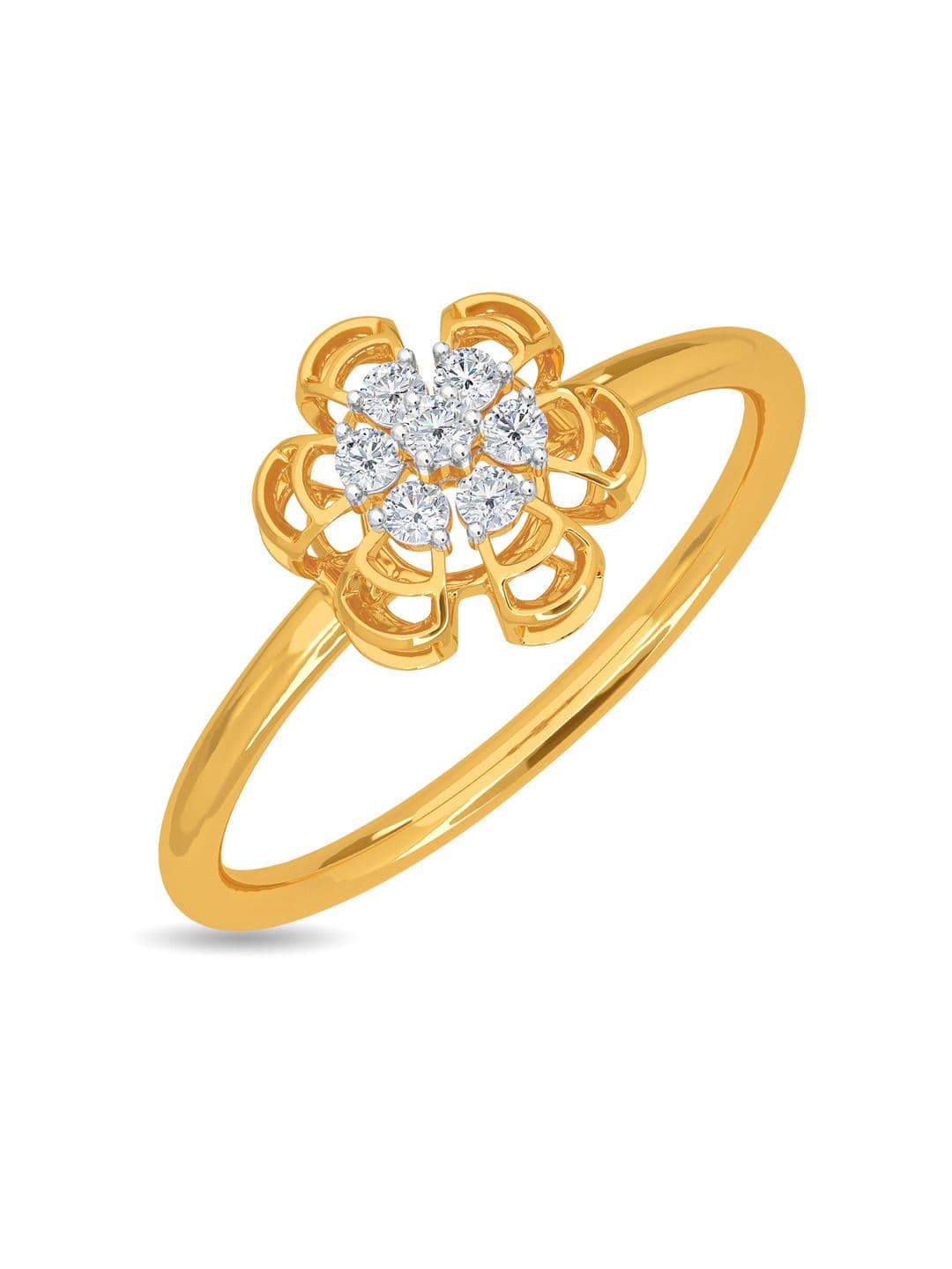 KISNA DIAMOND AND GOLD JEWELLERY Women 14KT Finger Ring Diamond 1.25 gm - view 1