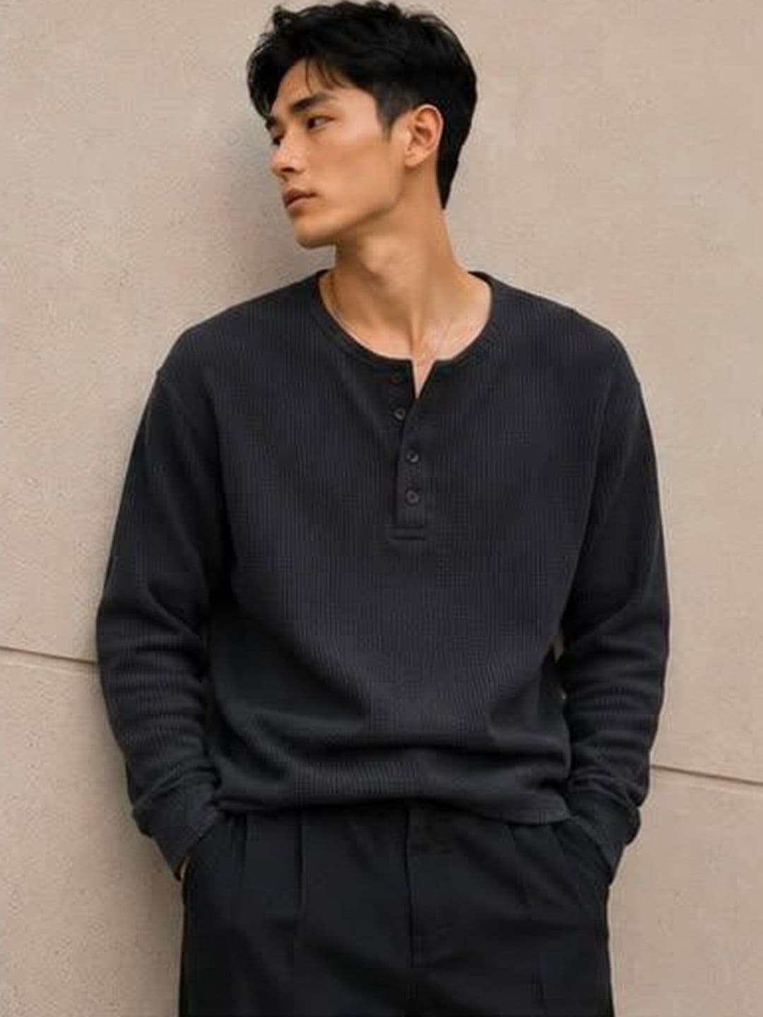 Else and What Men Henley Neck T-shirt - view 1