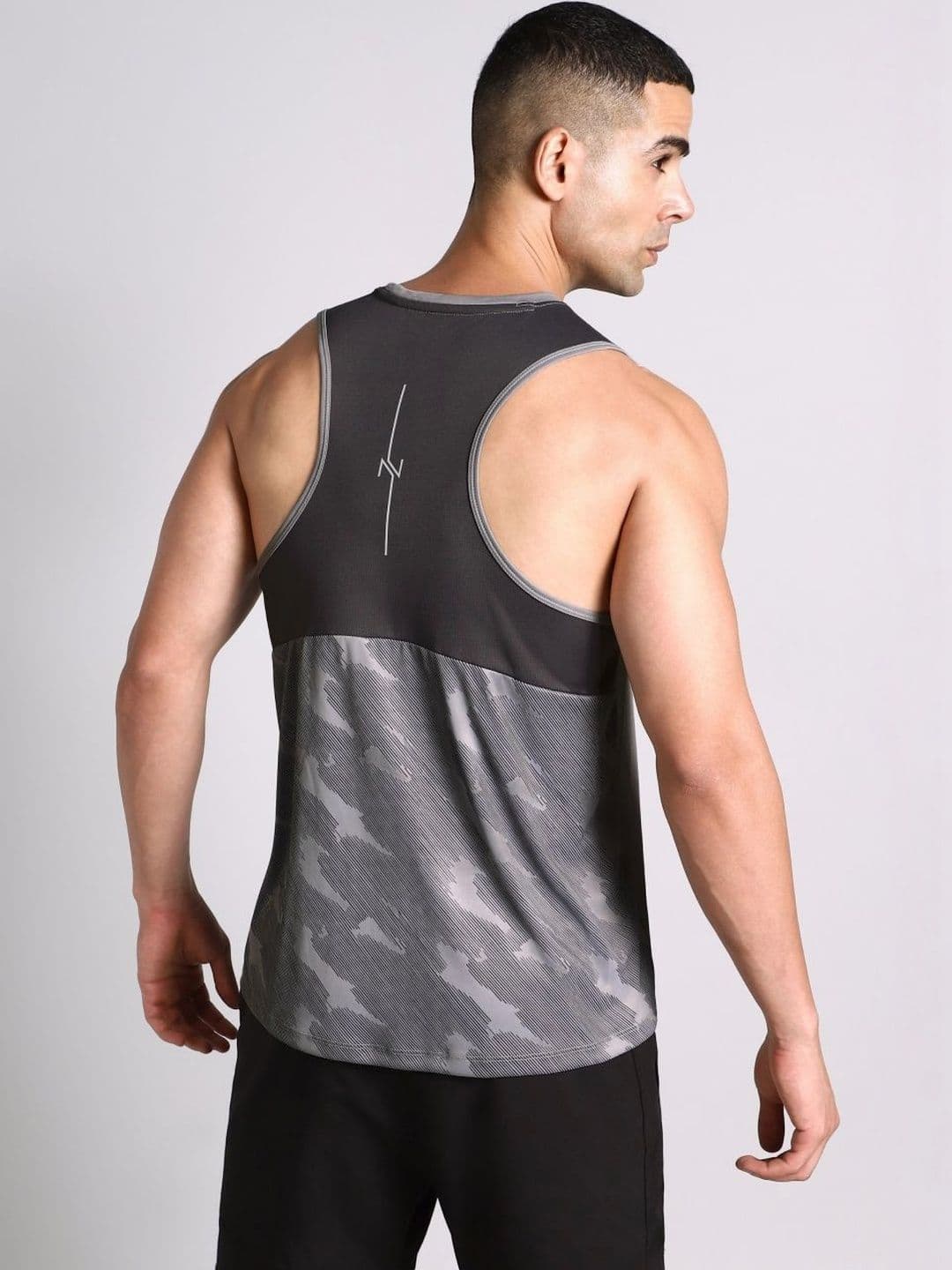 CULT Men Grey Urban Camo Motion Forward Running Tank - view 1
