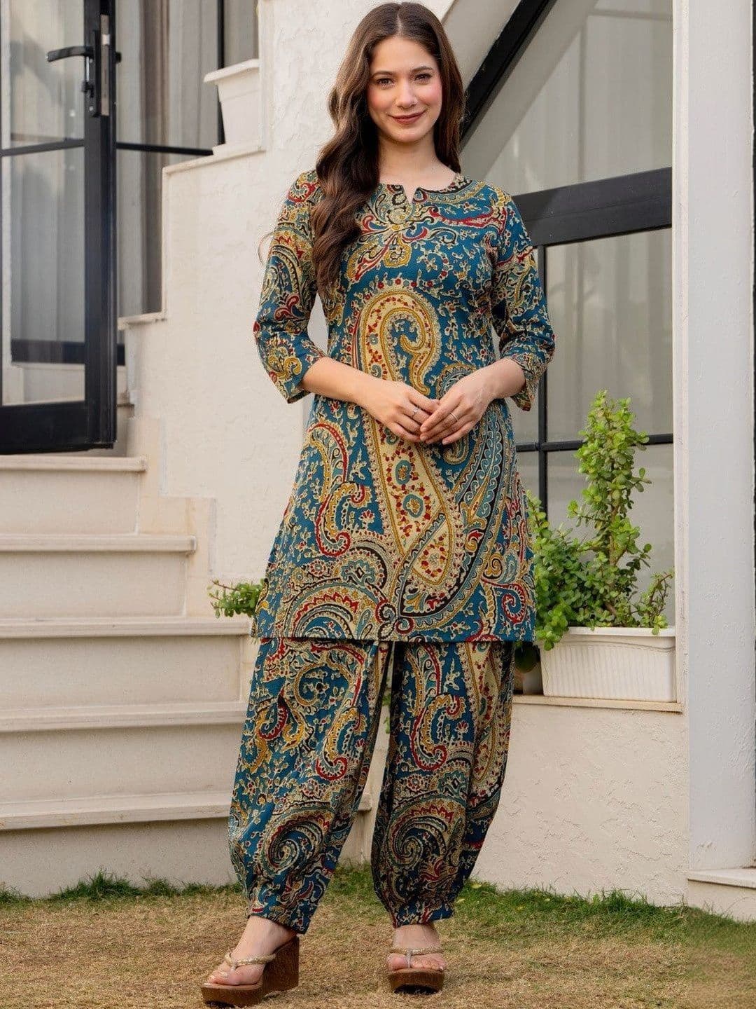 OBLEK Women Printed Dhoti Pants - view 1