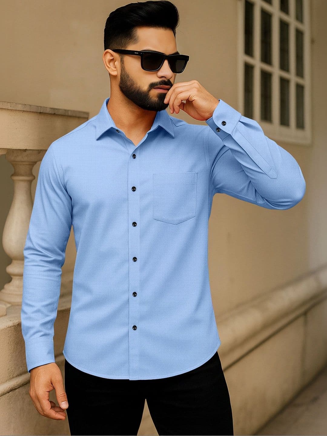 AITAVIK OVERSEAS Men Pack Of 2 Spread Collar Long Sleeves Classic Casual Shirt - view 1