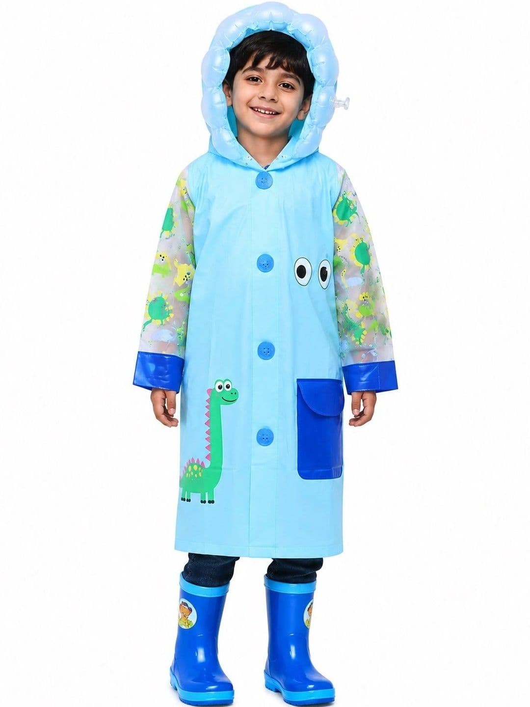 Zacharias Boys Printed Hooded Rain Jacket - view 1