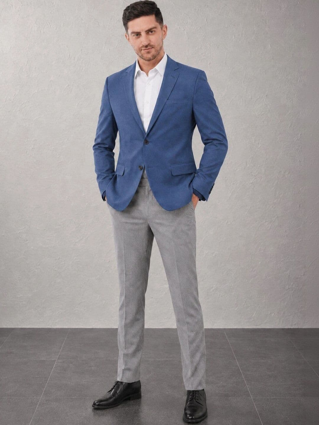 Integration Notched Lapel Single-Breasted Slim Fit Formal Blazers - view 1