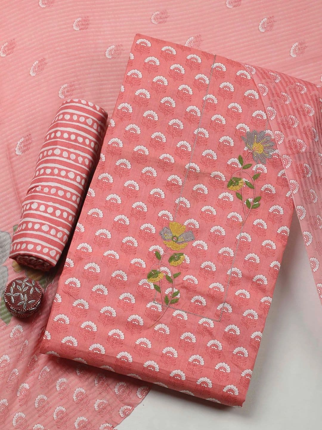 Meena Bazaar Printed Unstitched Dress Material - view 1