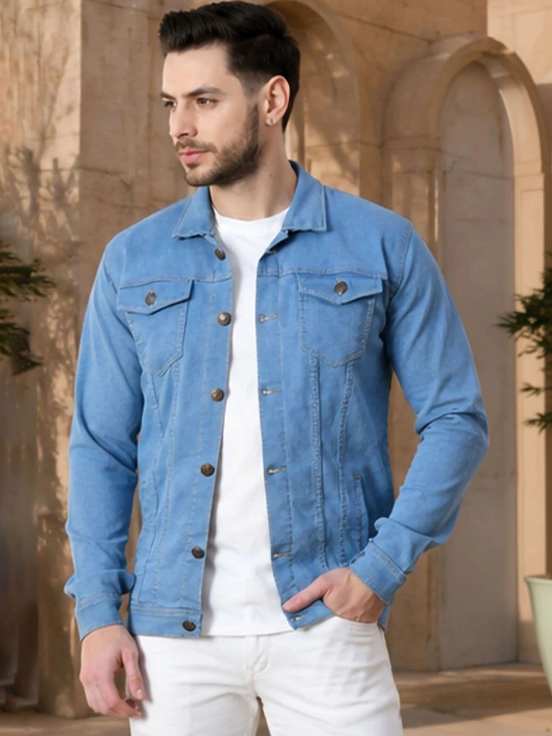 Moda Rapido Men Outdoor Denim Jacket - view 1