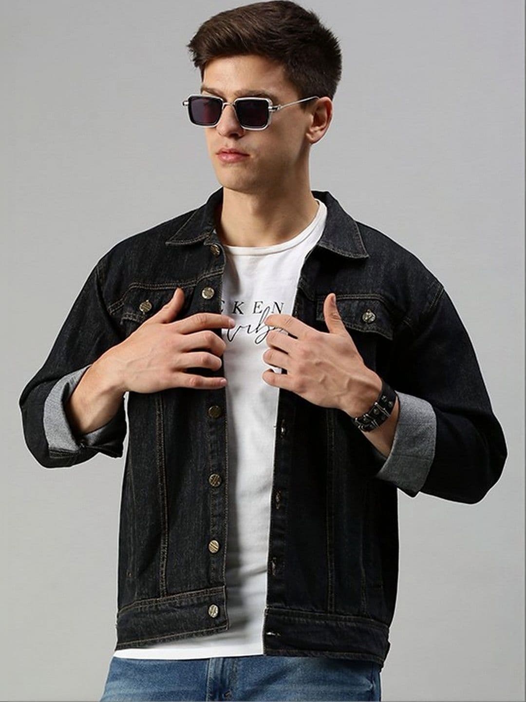 Kaali Peeli Men Denim Jacket - view 1