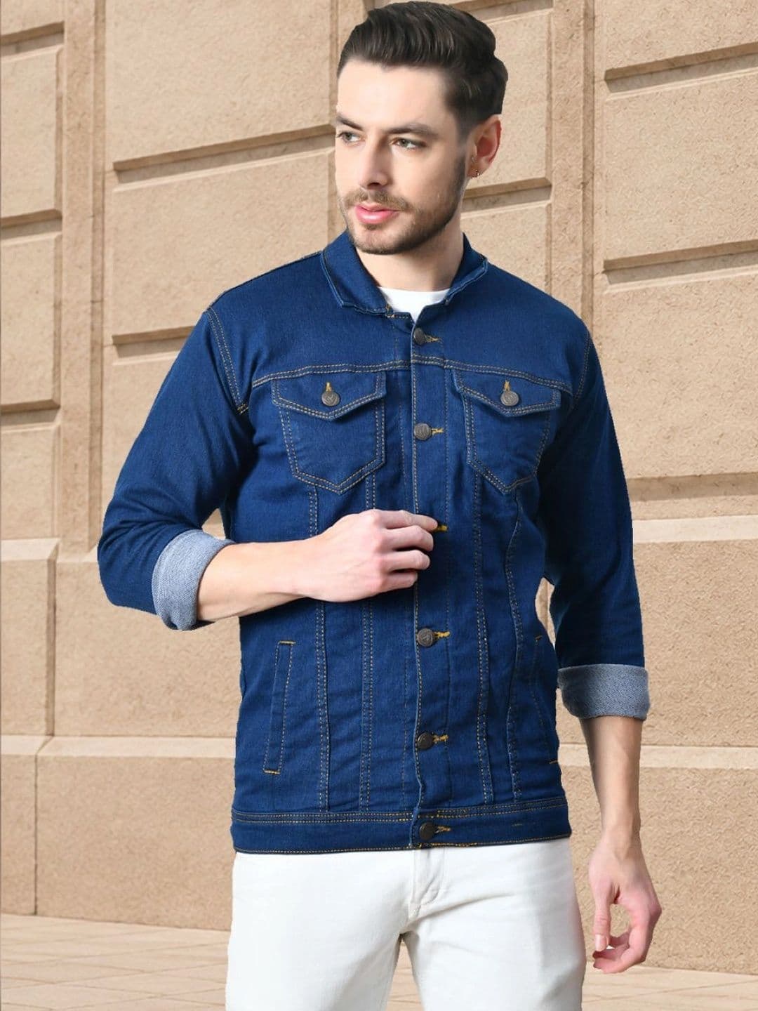 LINARIA Men Outdoor Denim Jacket - view 1