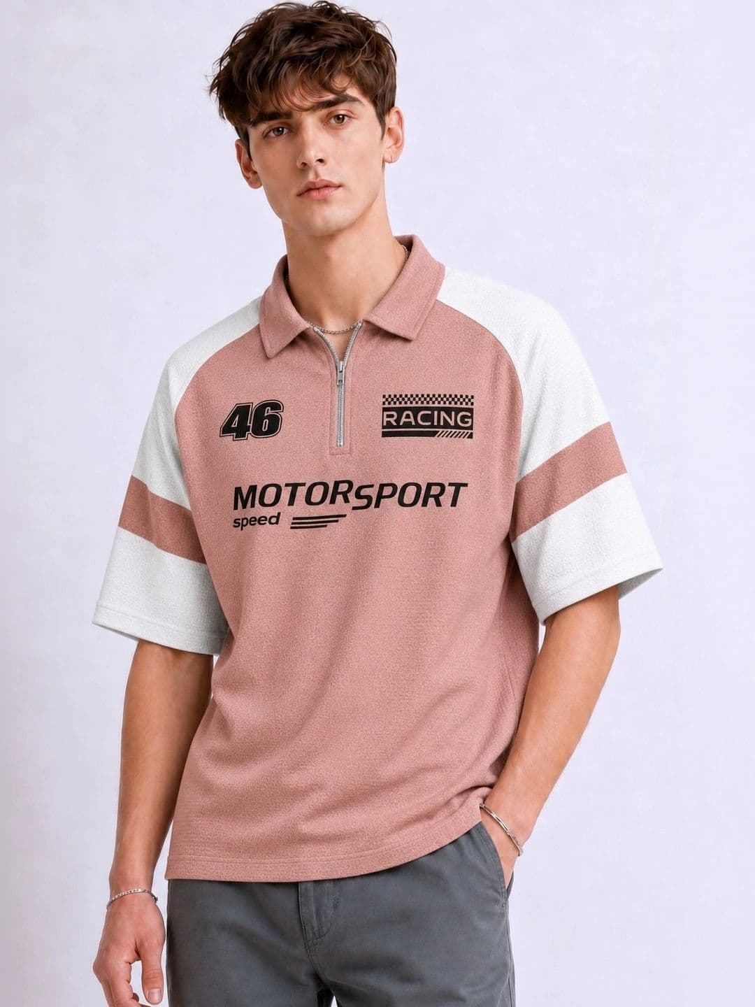 Try This Men Typography Printed Polo Collar T-shirt - view 1