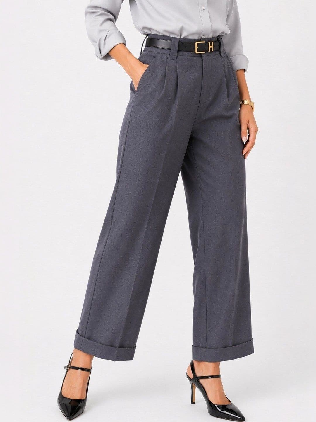 INDO AURA Women Easy Wash Trousers - view 1