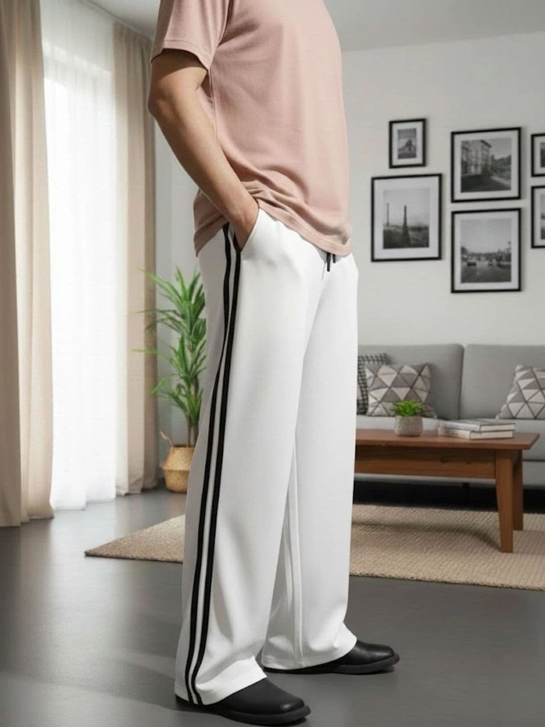 Else and What Men Baggy Training Cotton Track Pants - view 1