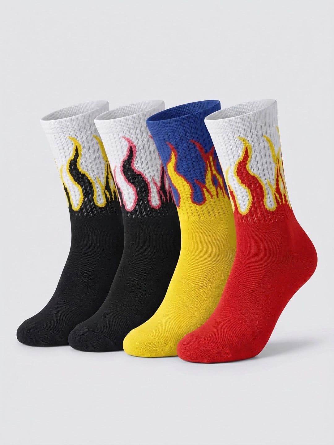 Moda Rapido Men Pack of 4 Cotton Blend Patterned Above Ankle Socks - view 1