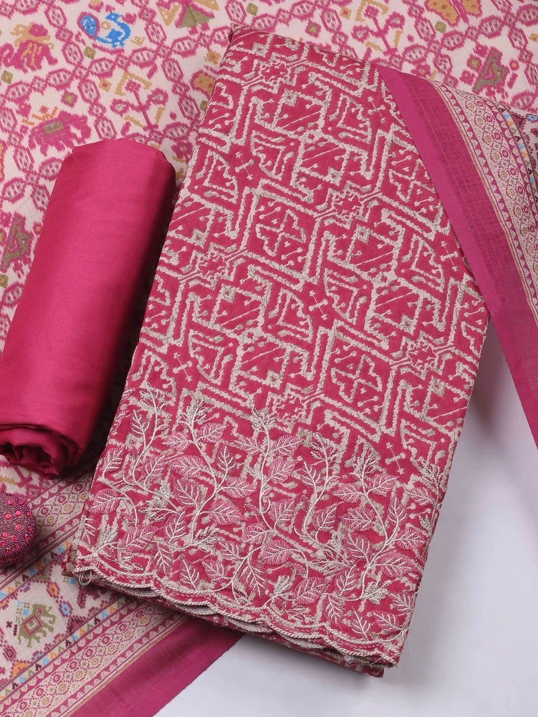 Meena Bazaar Printed Unstitched Dress Material - view 1