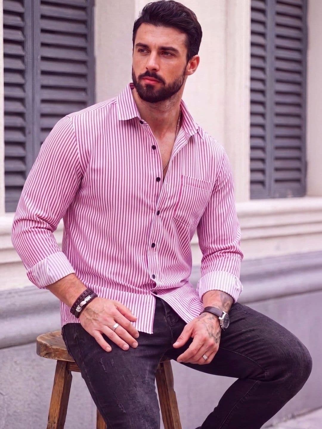 HG TAX Men Comfort Striped Casual Shirt - view 1