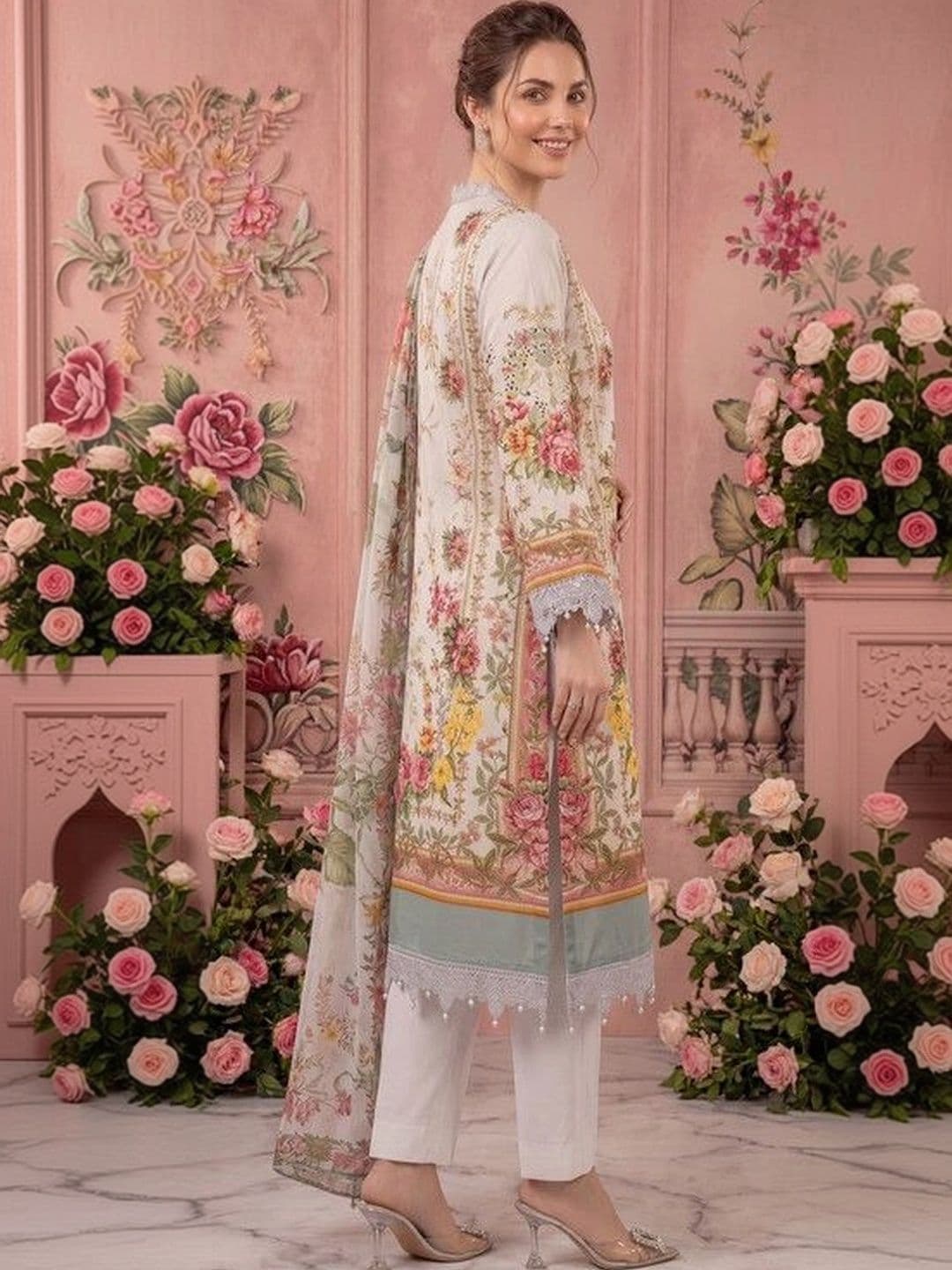 ShEmpire Printed Pure Cotton Unstitched Dress Material - view 1