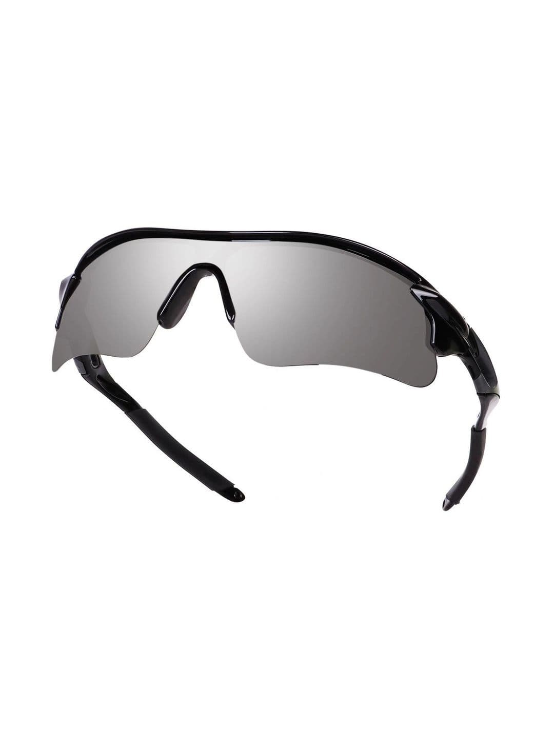 SPADEACES Unisex Grey Lens & Black Sports Sunglasses with - view 1