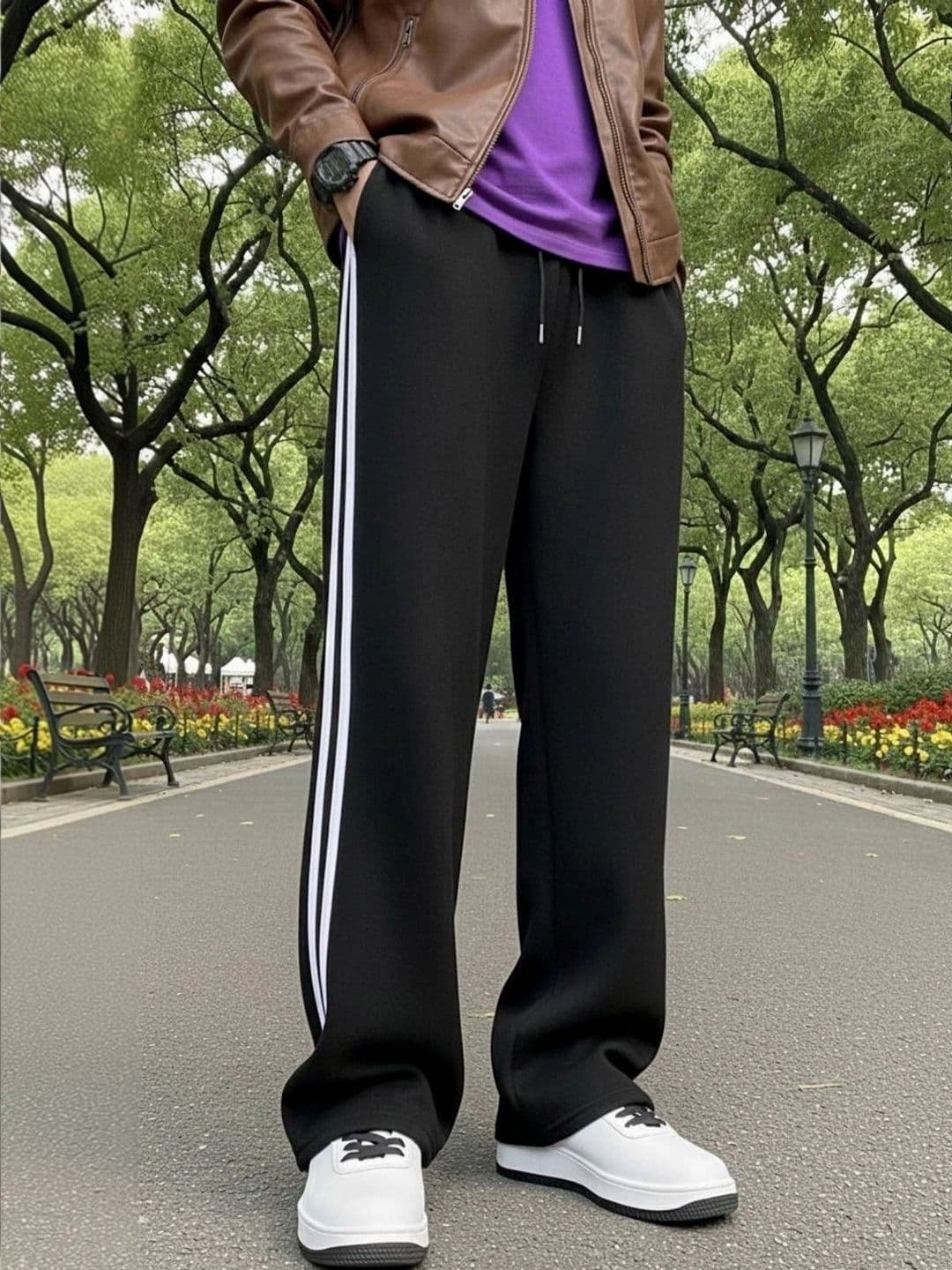 Else and What Men Baggy Training Track Pants - view 1