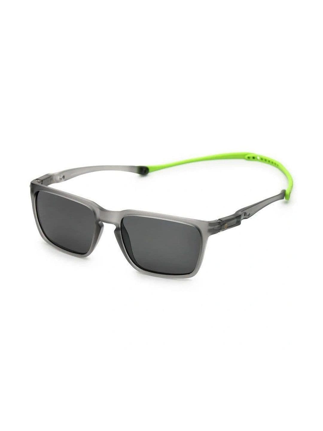 HASHTAG EYEWEAR Unisex Grey Lens & Silver-Toned Rectangle Sunglasses with - view 1