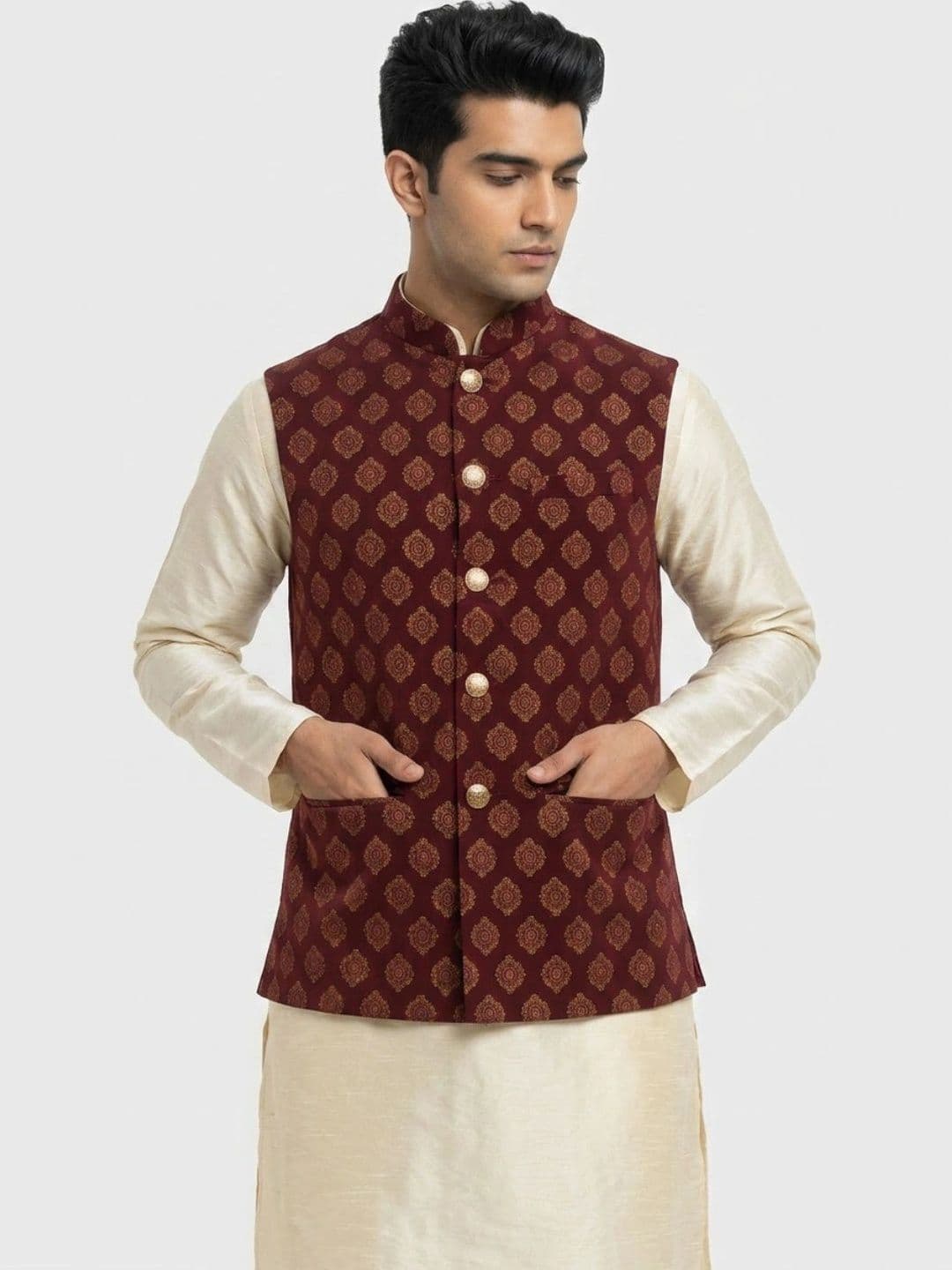 Sanman Ethnix by Raymond Men Open Front Jacket - view 1