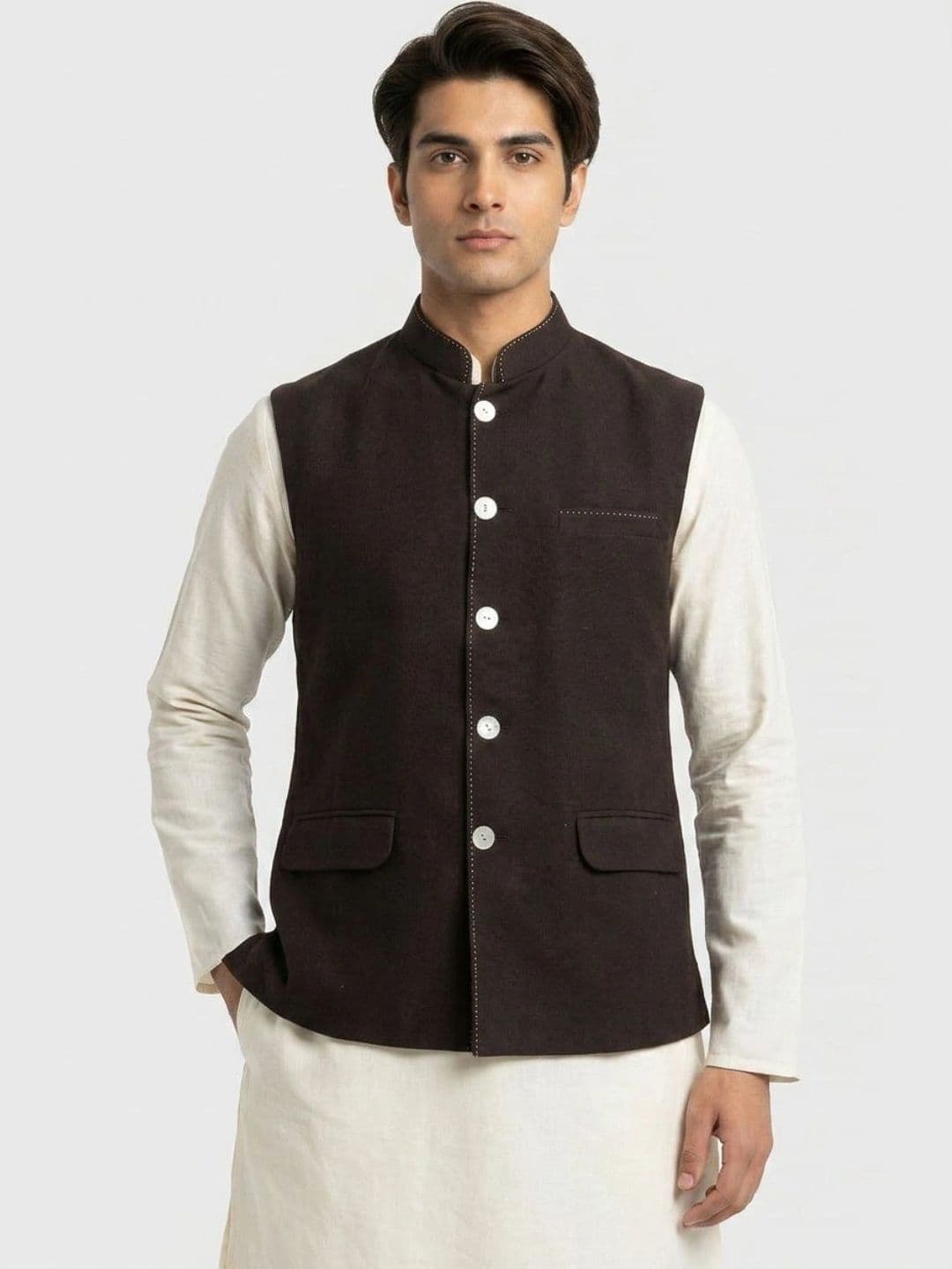 Sanman Ethnix by Raymond Men Open Front Jacket - view 1