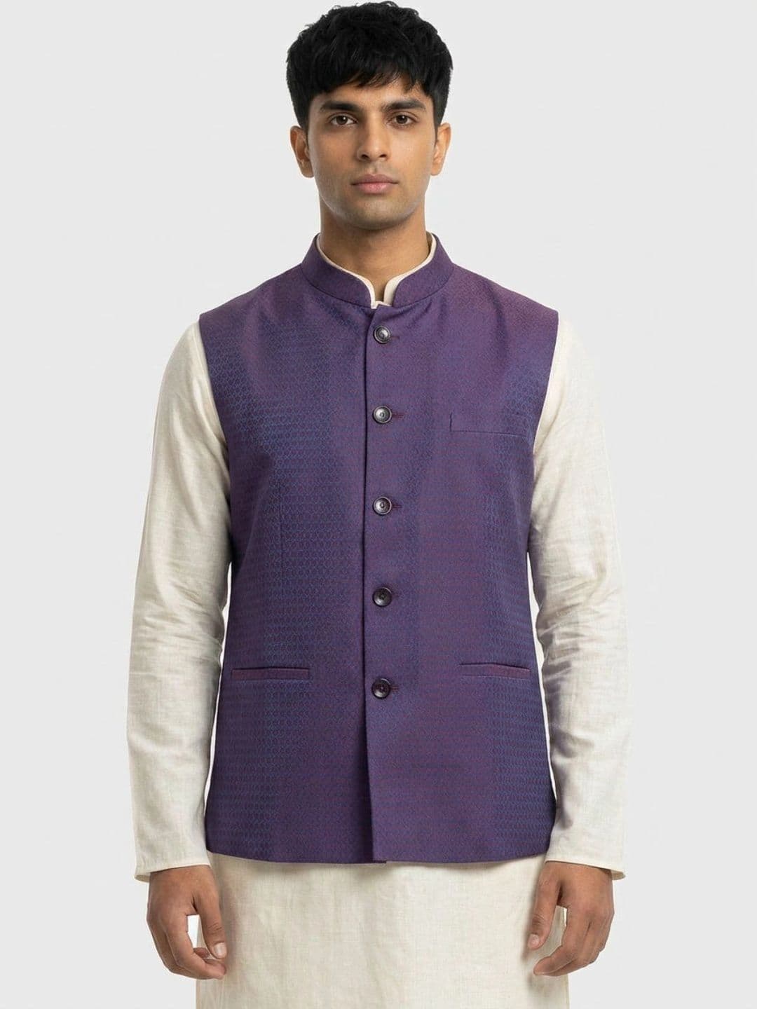 Sanman Ethnix by Raymond Men Woven Design Jacket - view 1