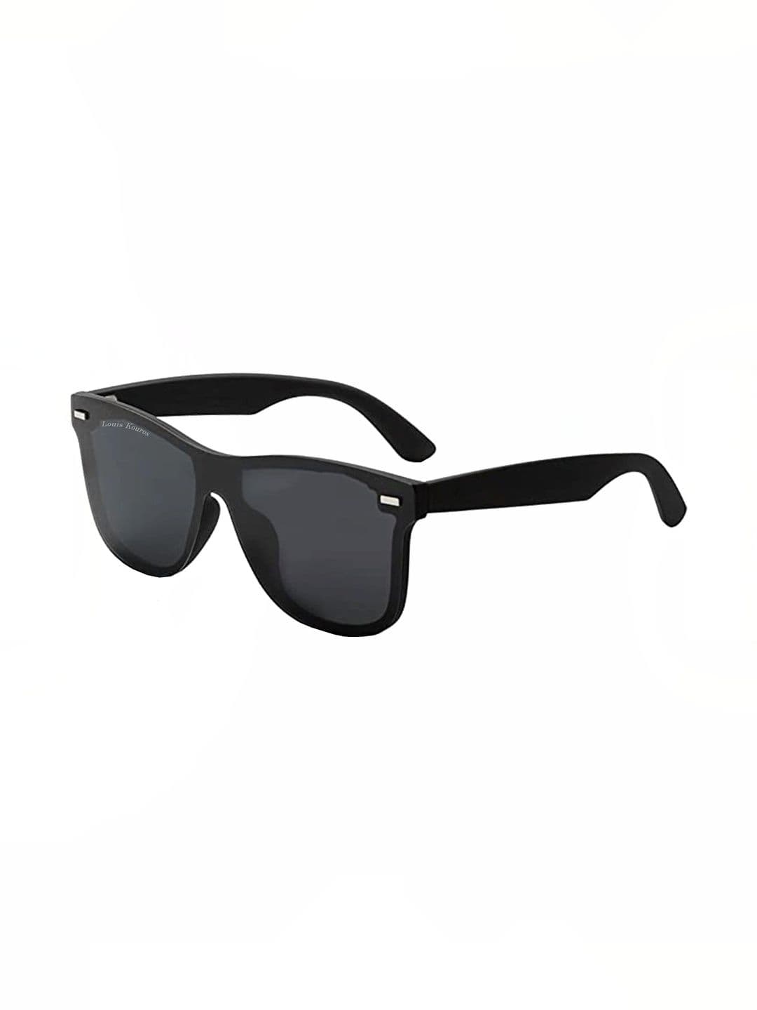 LOUIS KOUROS Unisex Grey Lens & Black Wayfarer Sunglasses - view 1