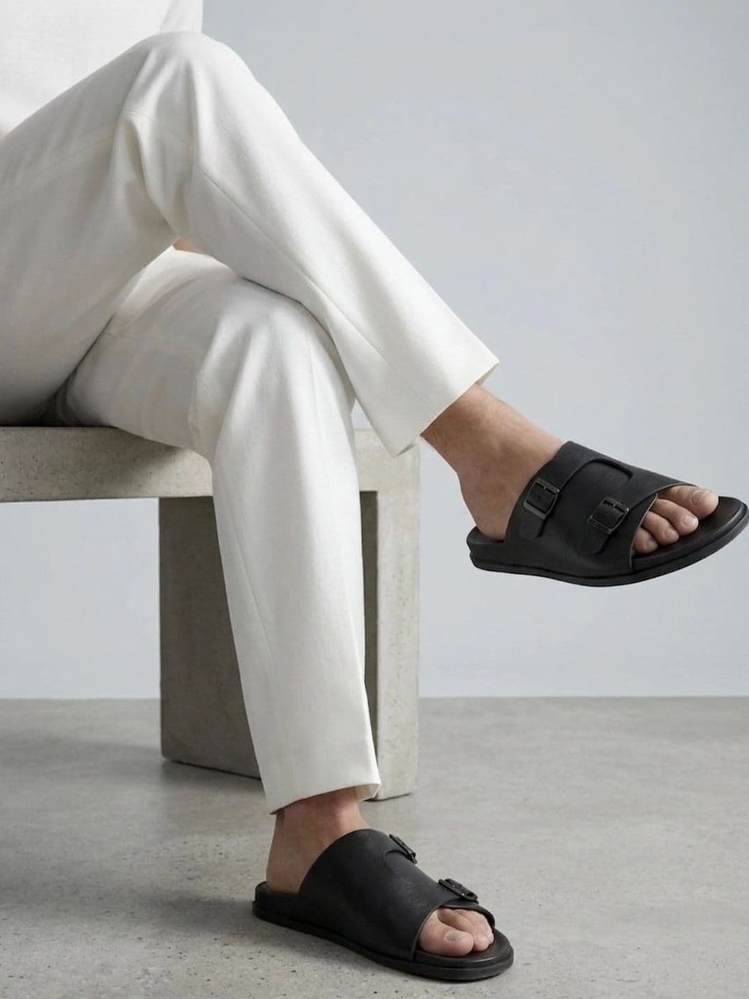 MICHEAL FERAAS Men Leather Comfort Sandals - view 1