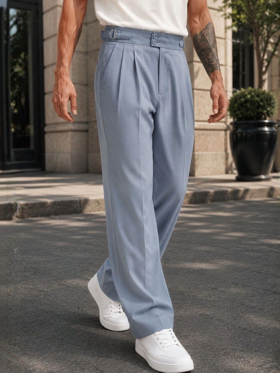 Maniac Men Relaxed Fit Gurkha Trousers - view 1