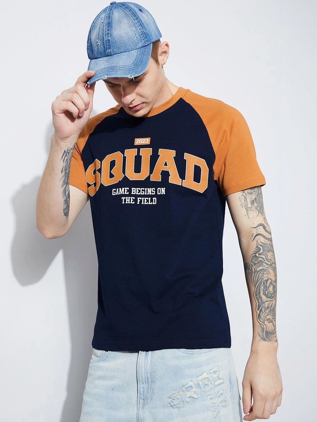 Fame Forever by Lifestyle Men Typography Colourblocked T-shirt - view 1