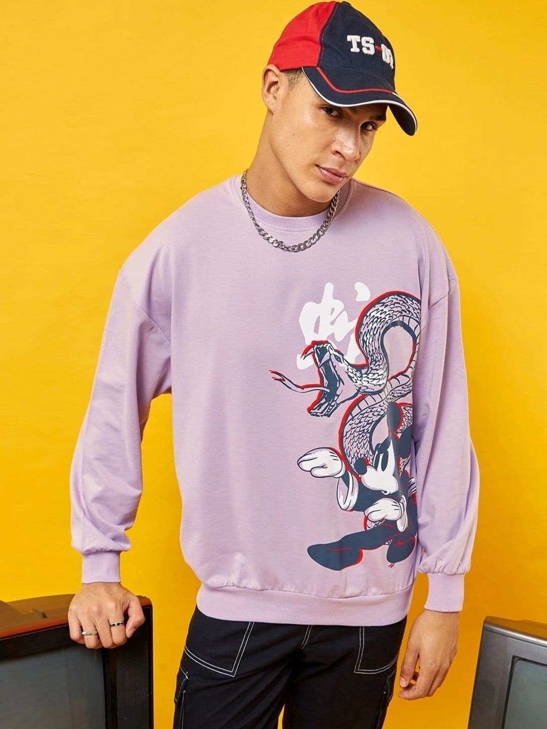 URBAN TREES Men Printed Pullover Woollen Sweatshirt - view 1