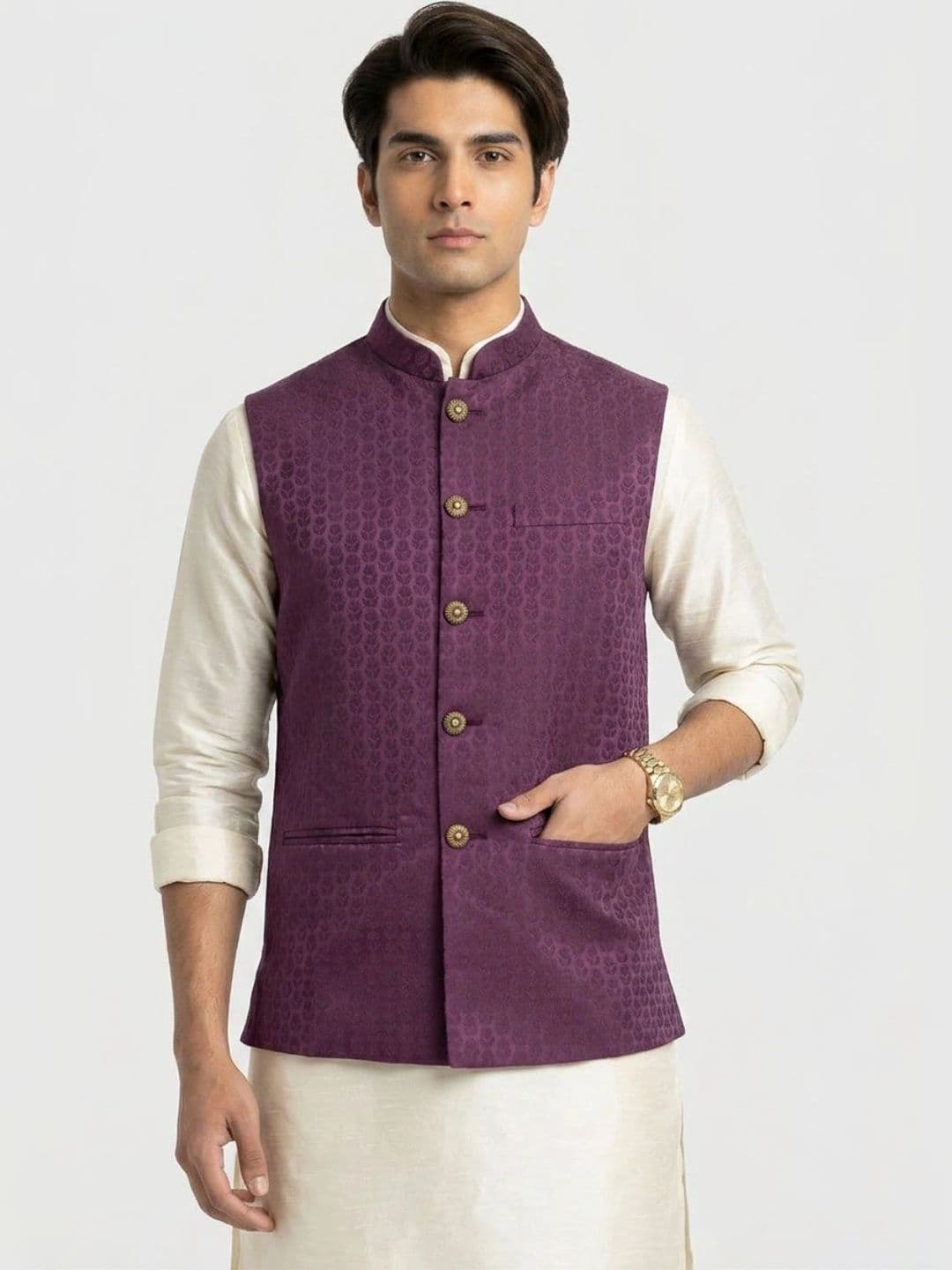Sanman Ethnix by Raymond Men Open Front Jacket - view 1