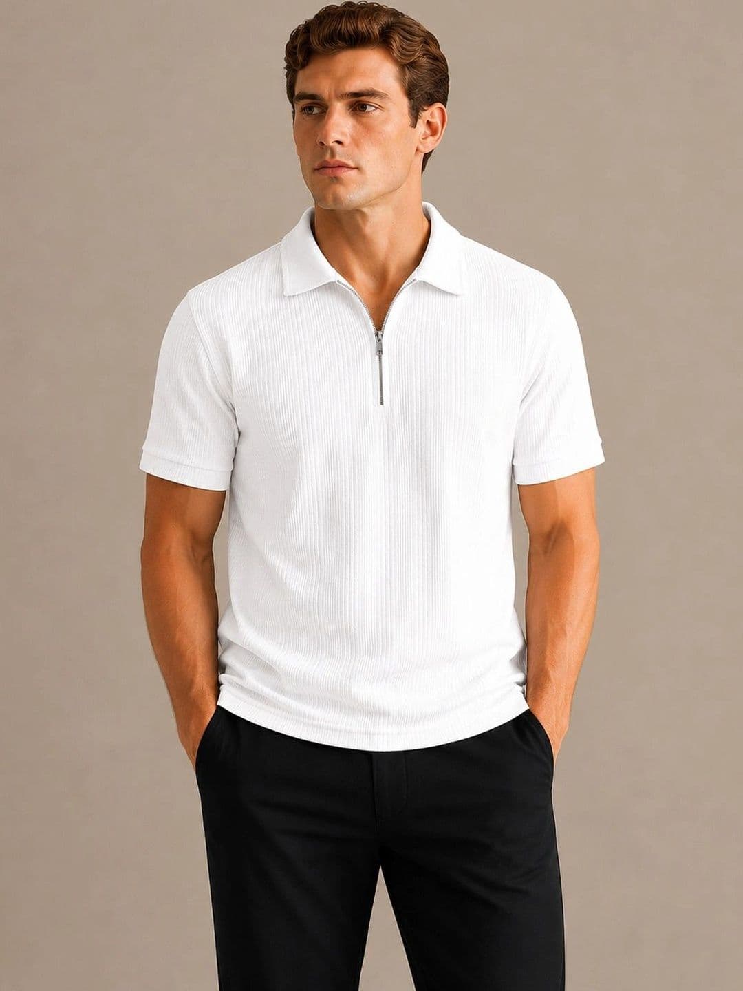 THE BEETEL HOUSE Men Polo Collar T-shirt - view 1