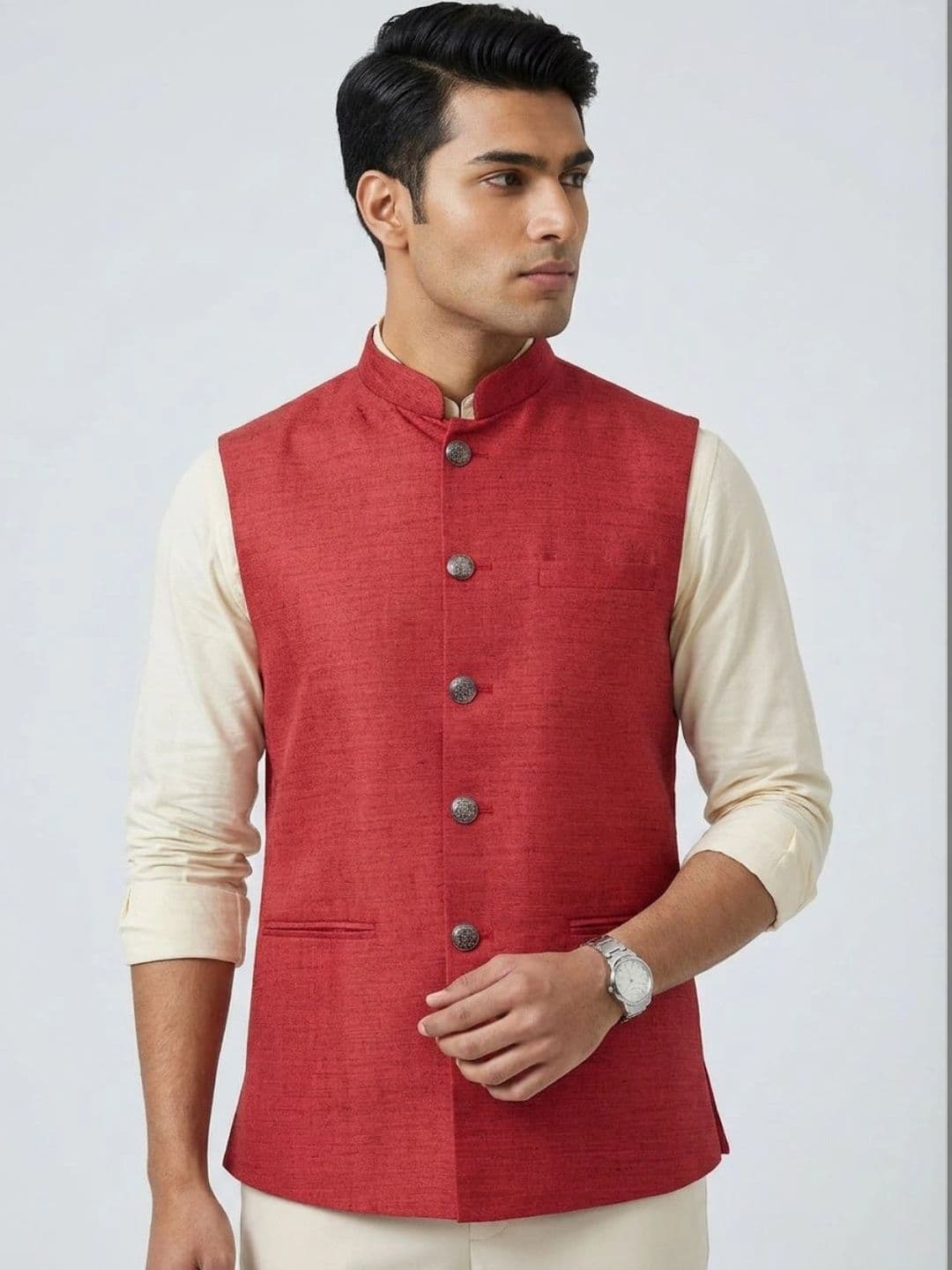 Sanman Ethnix by Raymond Men Open Front Jacket - view 1