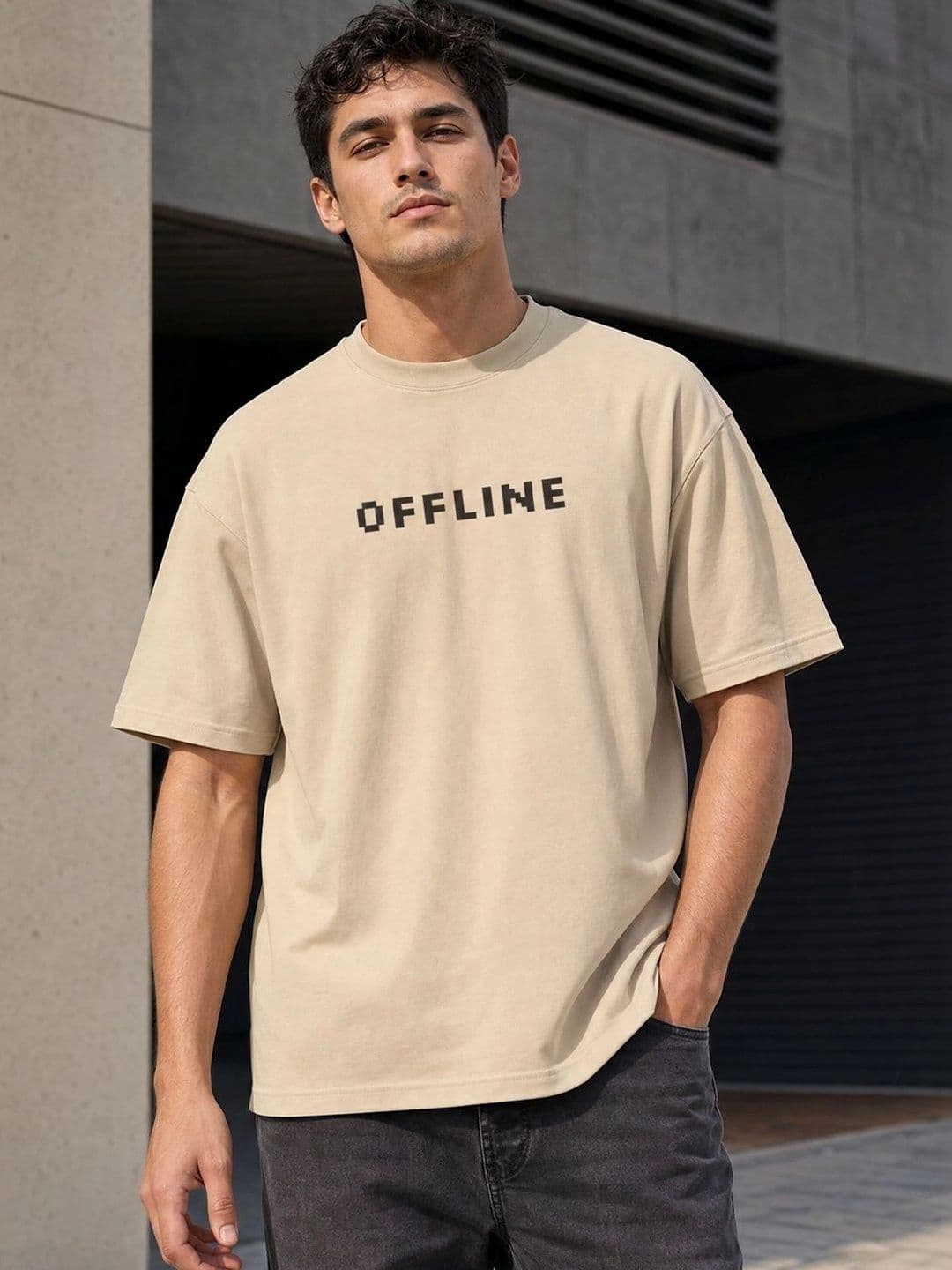 NOBERO Men Printed Oversized Fit T-shirt - view 1