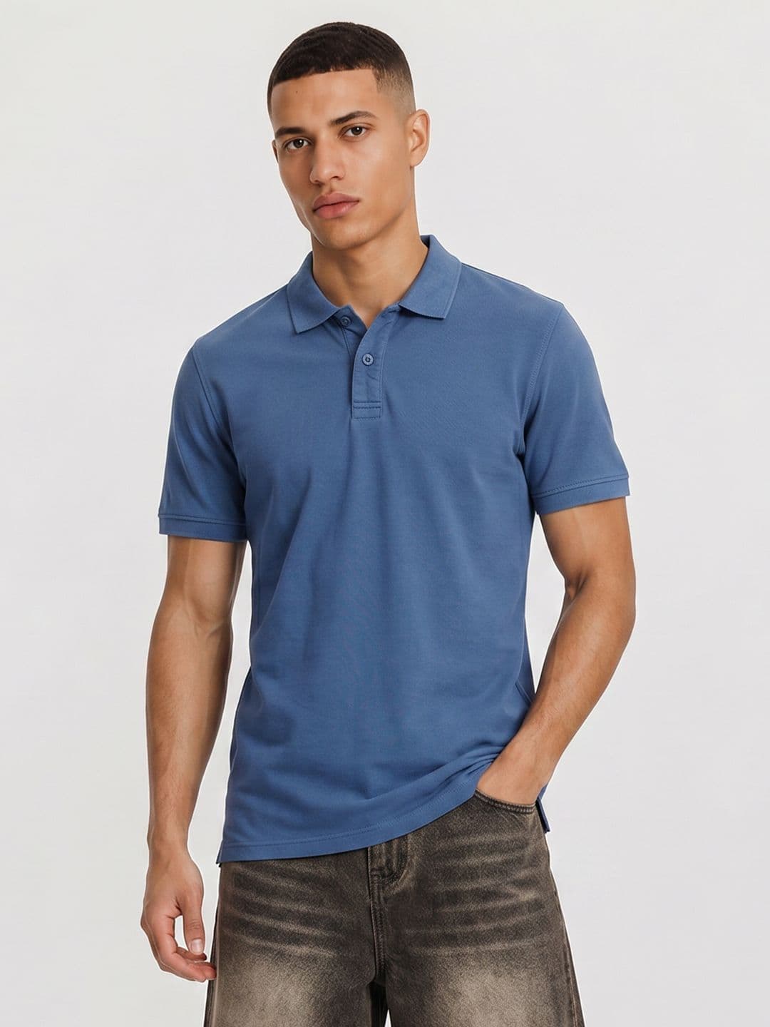 The Roadster Life Co. Polo Collar Pure Cotton T-shirt - view 1