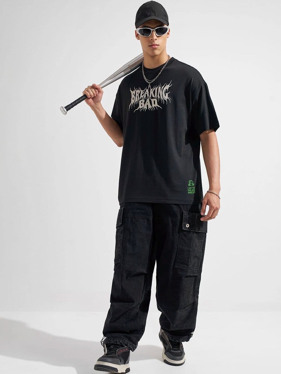 HIGHLANDER Breaking Bad Typography Printed Cotton T-shirt - view 1