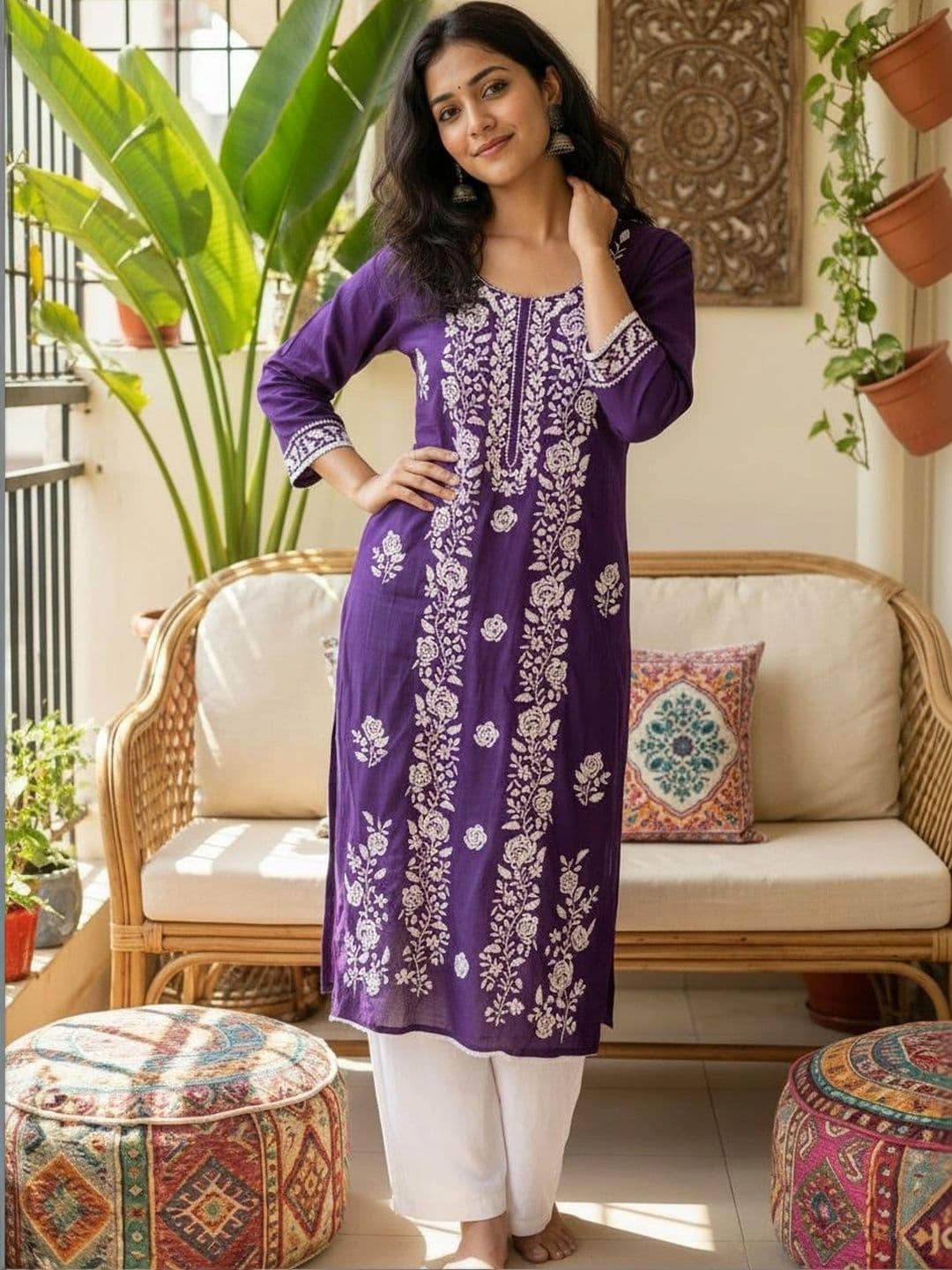 Anouk Women Embroidered Thread Work Kurta - view 1