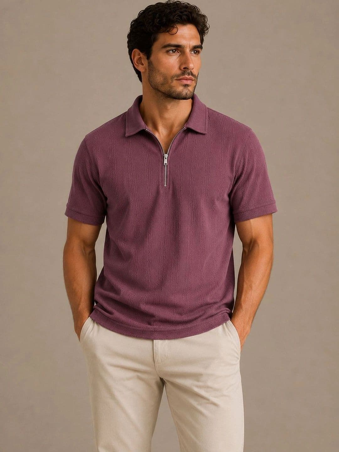 THE BEETEL HOUSE Men Polo Collar T-shirt - view 1