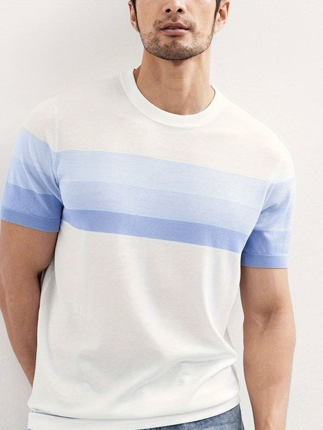 FABRIPPLE Men Striped T-shirt - view 1