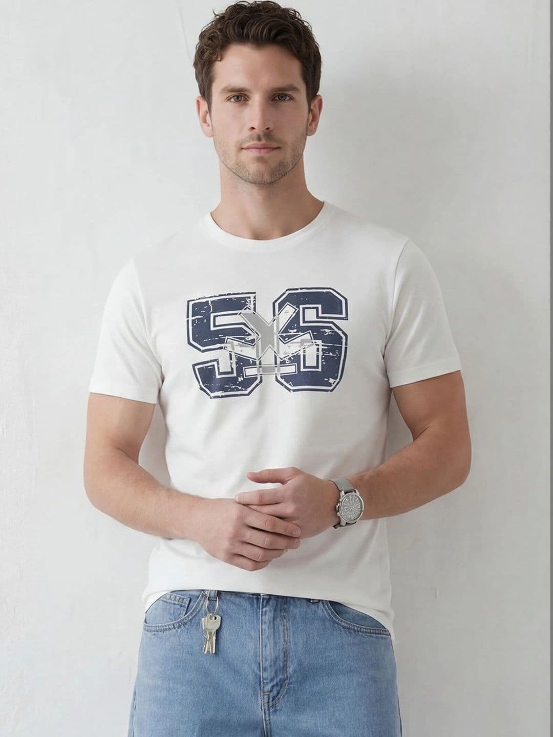 WROGN Men Printed Slim Fit T-shirt - view 1