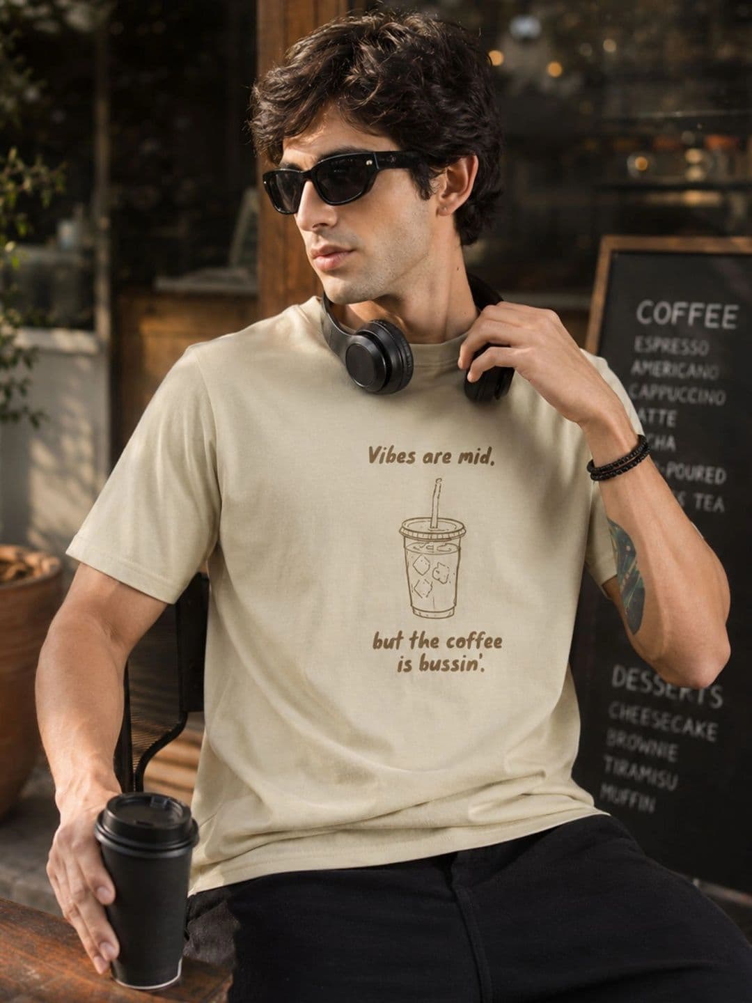 Maniac Men Typography Printed T-shirt - view 1