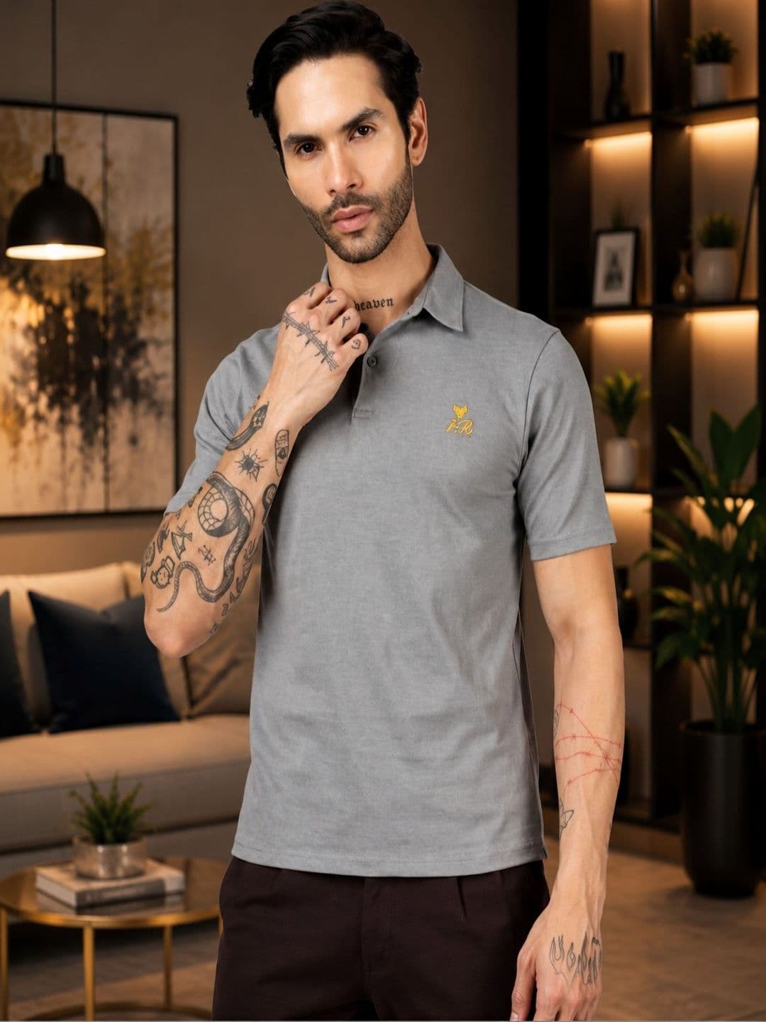 Regent Raiment Men Brand Logo Polo Collar T-shirt - view 1